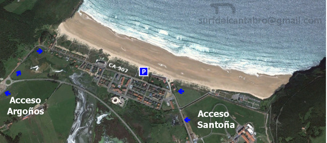 Acceso Playa de Berria. Berria beach access