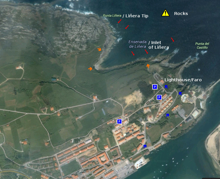 Punta Liñera: access